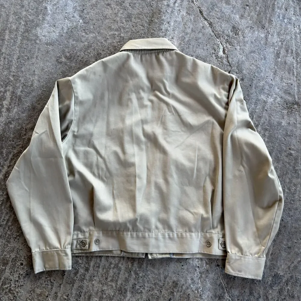 Vintage 60s Lee Chetopa Work Jacket Workwear Work Size 44 Tan Mechanic Talon